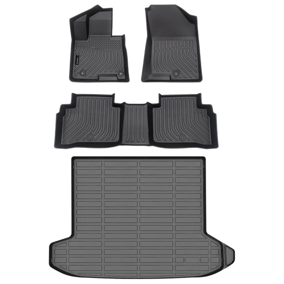Auxko All Weather Floor Mats Cargo Mat Fit for Hyundai Tucson Gasoline 2022-2025 TPE Liners Tucson 2022-2025 Accessories Set All Season Guard Odorless Anti-Slip Floor Mats