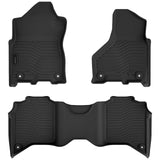 Auxko All Weather Floor Mats Fit for Ram 2500/3500 Crew Cab 2019-2024 2025 TPE Liners Accessories All Season Guard Odorless Anti-Slip Floor Mats for Ram 2019 2020 2021 2022 2023 2024 2025 Black
