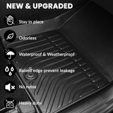 Auxko All Weather Floor Mats Fits for Hyundai Santa FE 2021 2022 2023 No Hybrid TPE Rubber Liners Set All Season Guard Odorless Anti-Slip Floor Mats