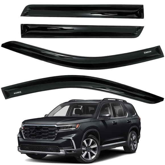 AUXKO Rain Guards for 2025 2024 2023 Honda Pilot LX Sport EX-L TrailSport Touring Elite, Durable Tape-On Window Visors Vent Accessories - Easy Install Car Side Window Wind Deflectors & Visors Black