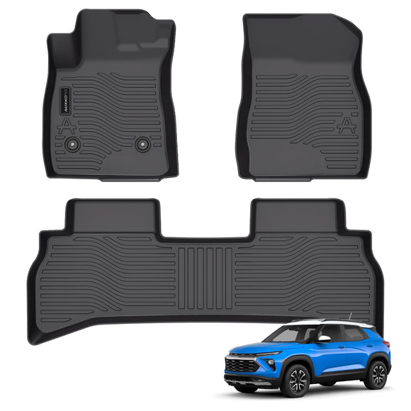 All Weather Floor Mats Fit for Chevrolet Chevy Trailblazer FWD 2021-2025 2026 TPE Rubber Liners Trailblazer FWD 2021-2025 2026 Accessories Set All Season Guard Odorless Anti-Slip Floor Mats