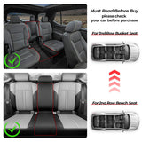 Auxko All Weather Floor Mats & Cargo Mat with Backrest Mat Fit for 2019-2025 Subaru Ascent 7/8 Seats TPE Liners Accessories All Season Guard Odorless Floor & Trunk Mats & Back Seat Protector