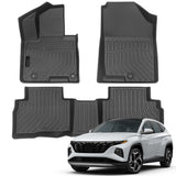 Auxko All Weather Floor Mats Fit for 2025 2024-2022 Hyundai Tucson Hybrid(Not Plug in) TPE Liners All Season Guard Odorless Anti-Slip Floor Mats