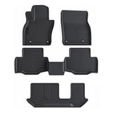 All Weather Floor Mats Fits for Mazda CX-90 2024 2025 8 seat 3 Rows TPE Rubber Liners Accessoires for Mazda CX90 2024 2025 All Season Guard Odorless Anti-Slip Mats
