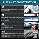 AUXKO Rain Guards for 2024-2026 Toyota Tacoma Double Cab, Easy-to-Install Rain Guards for Car Window - Out-Channel Vent Visors Accessories for Truck, Side Window Wind Deflectors & Visors