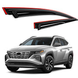 AUXKO Rain Guards for Hyundai Tucson 2025-2022, Tucson Window Vent Visor Accessory - Shatterproof Sun Smoke Rain Guard Window Visors for Car Window, Tape-On Side Window Wind Deflectors & Visors Black