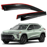 AUXKO Window Rain Guard for Chevrolet Trax 2024 2025 2026 LS LT 1RS 2RS ACTIV Outside Tape-On Shatterproof Sun Smoke Guard Vent Visor Side Wind Deflectors Accessories for Chevy Trax 2024 2025 2026