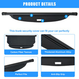 AUXKO Retractable Cargo Cover for Kia Sorento 2025-2021, Trunk Cargo Cover Luggage Security Shade Cover for 2025 2024 2023 Kia Sorento Shielding Shade Anti-Peeping Luggage Privacy Screen, Carbon Fiber