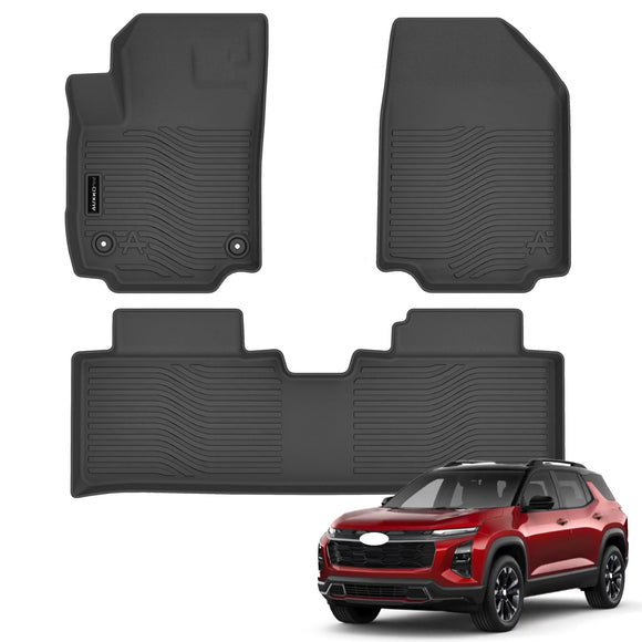 Auxko All Weather Floor Mats Fit for Chevrolet/Chevy Equinox 2025 2026 (Not EV) TPE Rubber Liners Set All Season Guard Odorless Anti-Slip Floor Mats