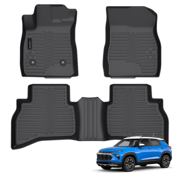 All Weather Floor Mats Fit for Chevrolet Chevy Trailblazer AWD 2021-2025 2026 TPE Rubber Liners Trailblazer AWD 2021-2025 2026 Accessories Set All Season Guard Odorless Anti-Slip Floor Mats