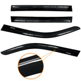 AUXKO Rain Guards for Subaru Forester 2025 2026, Window Vent Visors Accessory - Tape-On Rain Guard Window Visor for Subaru Forester, Easy Install Car Side Window Wind Deflectors & Visors Smoke Black