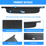 AUXKO Retractable Cargo Cover for Chevrelot Equinox/GMC Terrain 2026-2025, Trunk Cover Luggage Security Cover for 2026 2025 Chevy Equinox/GMC Terrain Shade Anti-Peeping Privacy Screen, Carbon Fiber