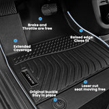 All Weather Floor Mat Fit for Hyundai Santa Cruz 2022-2025 2026 TPE Rubber Liners Santa Cruz Accessories All Season Guard Odorless Anti-Slip Liner Black