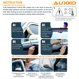 AUXKO in Channel Rain Guards for Ram 1500 Crew cab 2019-2025, 4Pcs Window Vent Visors Accessories Rain Guard Window Visors, Easy Install Car Side Window Wind Deflectors & Visors for Truck Black