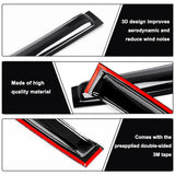 AUXKO Window Rain Guard for Honda HRV 2023 2024 2025 2026 Outside Tape-On Shatterproof Sun Smoke Guard Vent Visor Side Window Wind Deflectors Accessories for Honda HR-V 2023 2024 2025 2026