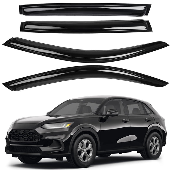 AUXKO Window Rain Guard for Honda HRV 2023 2024 2025 2026 Outside Tape-On Shatterproof Sun Smoke Guard Vent Visor Side Window Wind Deflectors Accessories for Honda HR-V 2023 2024 2025 2026