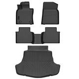 Auxko All Weather Floor Mats Cargo Mat Fit for Toyota Camry FWD 2024 2023 2022 2021 2020 2019 2018 TPE Floor Liner Trunk Mat Camry Accessories All Season Odorless Anti-Slip Black