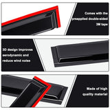 AUXKO Rain Guards for Hyundai Santa FE 2024 2025, Window Vent Visor Accessory - 3M Tape Rain Guard Window Visors for Santa FE Car Windows, Tape-On Side Window Wind Deflectors & Visors Smoke