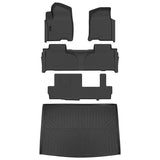 AUXKO All Weather Floor Mats & Cargo Mat for Chevrolet Suburban & GMC Yukon XL 8 Seat 2025 2024 2023 2022 2021 Chevy Suburban Accessories Odorless Anti-Slip Liner Black