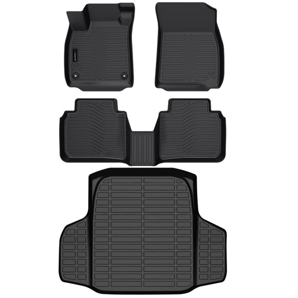 All Weather Floor Mats Cargo Mat Fit for Honda Accord(Include Hybrid) 2023 2024 2025 2026 TPE Rubber Liners All Season Guard Odorless Anti-Slip Floor Mats Cargo Liner