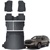 Auxko All Weather Floor Mat & Cargo Mat with Back Seat Mat Fit for Subaru Forester 2025 (Not Hybrid) TPE Floor Liner Mat Accessories for Forester 2025 All Season Odorless Anti-Slip Car Mats Black