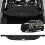 AUXKO Retractable Cargo Cover for Kia Telluride 2025-2020, Trunk Cargo Cover Luggage Security Shade Cover for 2025 2024 Kia Telluride Shielding Shade Anti-Peeping Luggage Privacy Screen, Carbon Fiber