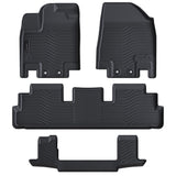 All Weather Floor Mats Fit for Pathfinder 7 Seat 2022 2023 2024 2025 TPE Rubber Liners Set Pathfinder Accessories All Season Guard Odorless Anti-Slip Floor Mats 3 Row