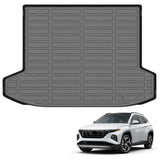 Auxko All Weather Cargo Liner Mat Fit for 2025 2024-2022 Hyundai Tucson Hybrid (NOT PHEV) TPE Trunk Mat Tucson Accessory All Season Odorless Anti-Slip Black