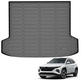 Auxko All Weather Cargo Liner Mat Fit for 2025 2024 2023 2022 Hyundai Tucson Plug-in Hybrid TPE Trunk Mat Tucson Accessories All Season Odorless Anti-Slip Black