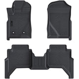 Auxko All Weather Floor Mats Fit for Ford Ranger 2025 2024 TPE Rubber Liners Set Ranger Accessories All Season Guard Odorless Anti-Slip Floor Mats