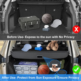 AUXKO Retractable Cargo Cover for Lincoln Aviator 2024-2020, Trunk Cargo Cover Luggage Security Shade Cover for 2024 Lincoln Aviator Shielding Shade Anti-Peeping Luggage Privacy Screen, Carbon Fiber