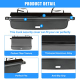 AUXKO Retractable Cargo Cover for Subaru Outback 2025-2020 No Gap, Trunk Cover Luggage Security Shade Cover for 2025 Subaru Outback Shielding Shade Anti-Peeping Luggage Privacy Screen, Carbon Fiber