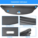 AUXKO Retractable Cargo Cover for Mazda CX-50 2025 2024 2023, Trunk Cargo Cover Luggage Security Shade Cover for 2025 2024 Mazda CX50 Shielding Shade Anti-Peeping Luggage Privacy Screen, Carbon Fiber