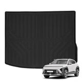 Auxko All Weather Cargo Mat Fit for Hyundai Kona 2025 2024(Include EV) TPE Rubber Trunk Liner Kona Accessory All Season Guard Odorless Anti-Slip Black