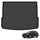 Auxko All Weather Cargo Mat Fit for Audi Q5 SQ5 2025 2024-2018 TPE Rubber Liners Set All Season Guard Odorless Anti-Slip Cargo Liner Black