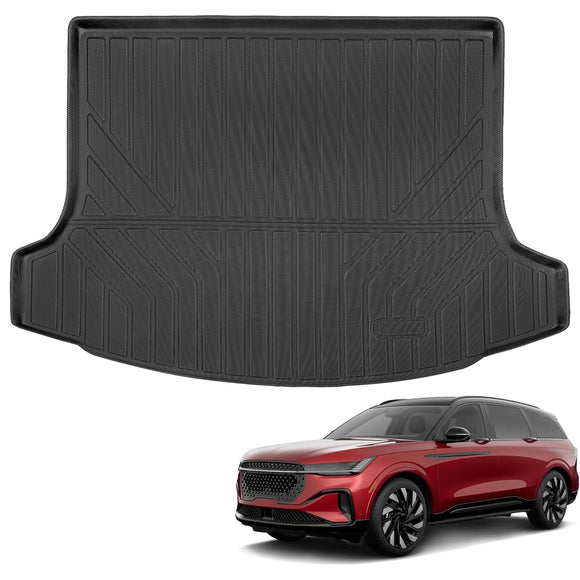 Auxko All Weather Cargo Mat Fit for Lincoln Nautilus 2024 2025 TPE Liner Trunk Mat Nautilus Accessories All Season Odorless Anti-Slip Black