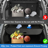 AUXKO Retractable Cargo Cover for Toyota bZ4X / Solterra 2025-2023, Trunk Cargo Cover Luggage Security Shade Cover for 2025 2024 bZ4X Shielding Anti-Peeping Luggage Privacy Screen, Carbon Fiber