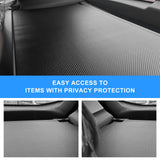 AUXKO Retractable Cargo Cover for Toyota Highlander 2025-2020 No Gap, Trunk Cargo Cover Luggage Security Shade Cover for 2025 2024 Highlander Shielding Anti-Peeping Luggage Privacy Screen Carbon Fiber