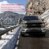 AUXKO in-Channel Window Rain Guards for 2015-2025 Ford F-150 & 2017-2025 F-150 Raptor F-250 F-350 F-450 F-550 SuperCrew. Easy-to-Install Rain Guards for Car Window Vent Visors Accessories for Truck