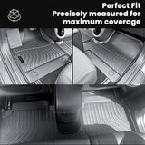 Auxko All Weather Floor Mats Fits for Hyundai IONIQ 5 2022-2024 Limited Only [with Sliding Console] TPE Rubber Liners All Season Guard Odorless Anti-Slip Mats for 1st & 2nd Row