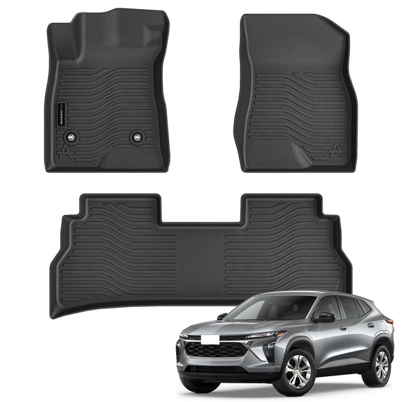 Auxko All Weather Floor Mats Fit for 2026 2025 2024 Chevy Chevrolet Trax & Buick Envista TPE Rubber Liners Accessories Set All Season Guard Odorless Anti-Slip Floor Mats