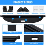AUXKO Retractable Cargo Cover for Tesla Model Y Juniper 2026, Trunk Cover Luggage Security Shade Cover for 2026 Tesla Model Y Juniper Shielding Shade Anti-Peeping Luggage Privacy Screen, Carbon Fiber
