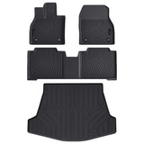 AUXKO- All Weather Floor Mat & Cargo Mat Fit for Lexus RZ (Include 300e & 450e) 2023 2024 2025 TPE Rubber Liners RZ Accessories All Season Guard Odorless Anti-Slip Liner Black