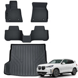 Auxko All Weather Floor Mats Cargo Mat Fit for BMW X3 30/M50 2025 TPE Liners Car Accessories for BMW X3 2025 All Season Guard Odorless Anti-Slip Floor Mats Cargo Liner
