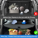 AUXKO Retractable Cargo Cover for Toyota Highlander 2025-2020 No Gap, Trunk Cargo Cover Luggage Security Shade Cover for 2025 2024 Highlander Shielding Anti-Peeping Luggage Privacy Screen Carbon Fiber