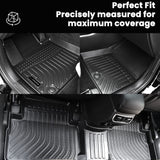 Auxko All Weather Floor Mats Fits for Hyundai Santa FE 2021 2022 2023 No Hybrid TPE Rubber Liners Set All Season Guard Odorless Anti-Slip Floor Mats