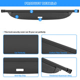 AUXKO Retractable Cargo Cover for Hyundai Santa Fe 2026 2025, Trunk Cover Luggage Security Shade Cover for 2026-2024 Hyundai Santa Fe Shielding Shade Anti-Peeping Luggage Privacy Screen, Carbon Fiber