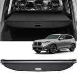 AUXKO Retractable Cargo Cover for BMW X3 2024-2018, Trunk Cargo Cover Luggage Security Shade Cover for 2024 2023 2022 2021 BMW X3 Shielding Shade Anti-Peeping Luggage Privacy Screen, Carbon Fiber