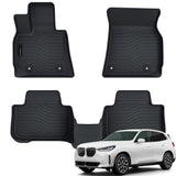 Auxko All Weather Floor Mats Fits for BMW X3 30/M50 TPE Liners Accessories for BMW X3 2025 All Season Guard Odorless Anti-Slip Floor Mats Black