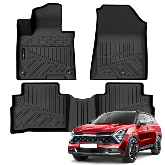 Auxko All Weather Floor Mats Fit for Kia Sportage Gasoline 2023 2024 2025 2026 TPE Rubber Liners Accessories All Season Guard Odorless Floor Mats
